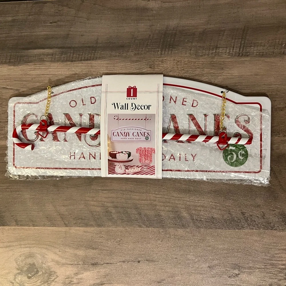Target Bullseyes Playground Metal Candy Cane Hanging Sign